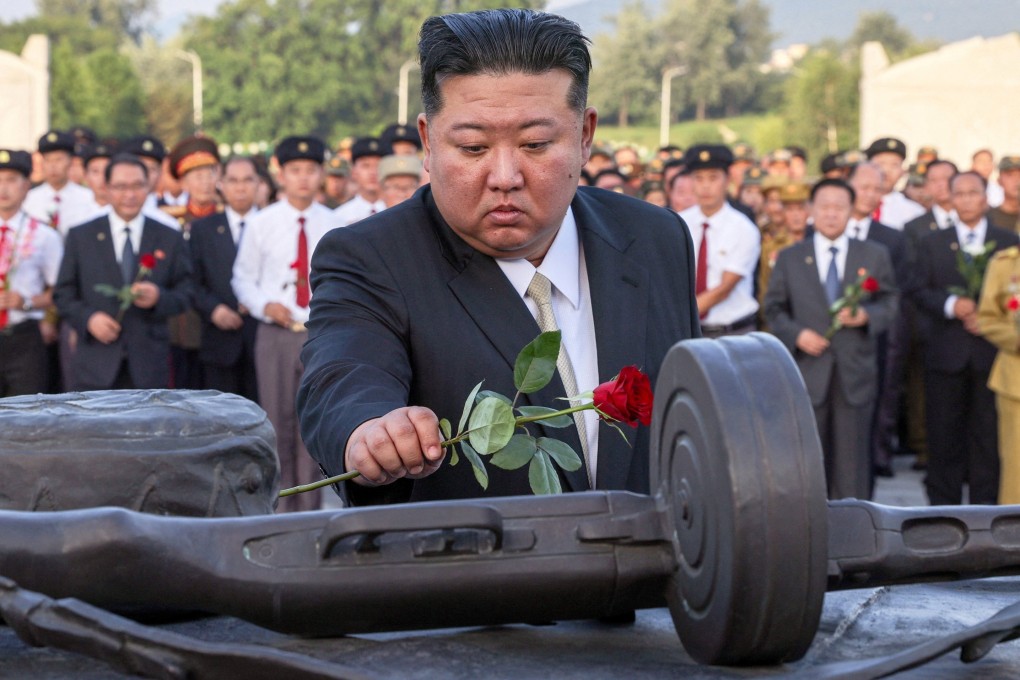 North Korean leader Kim Jong-un visits the Fatherland Liberation War Martyrs’ Cemetery in Pyongyang in a photo released on Sunday. Photo: KCNA/Reuters