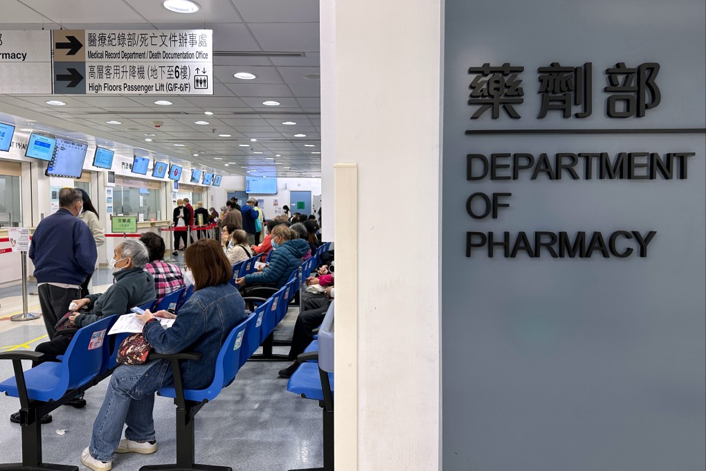 People at the Department of Pharmacy at Caritas Hospital at Cheung Sha Wan on March 11. Photo: Jelly Tse