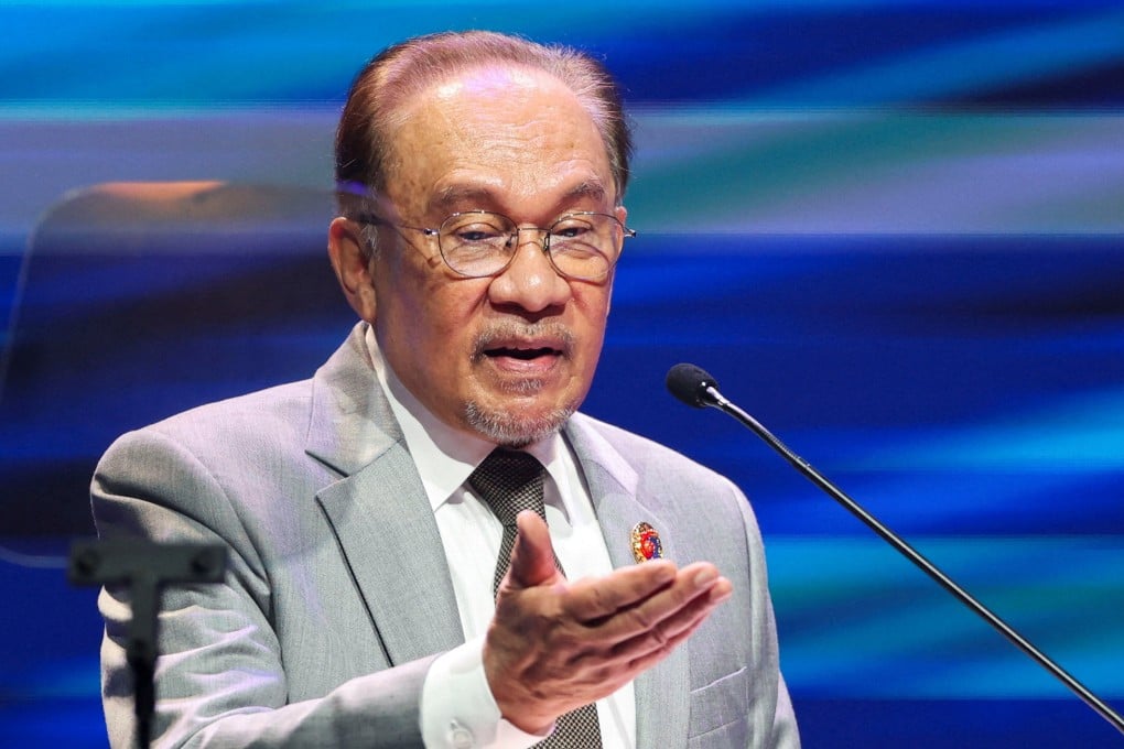 Malaysian Prime Minister Anwar Ibrahim speaks at an Asean summit meeting on July 9. Photo: Reuters