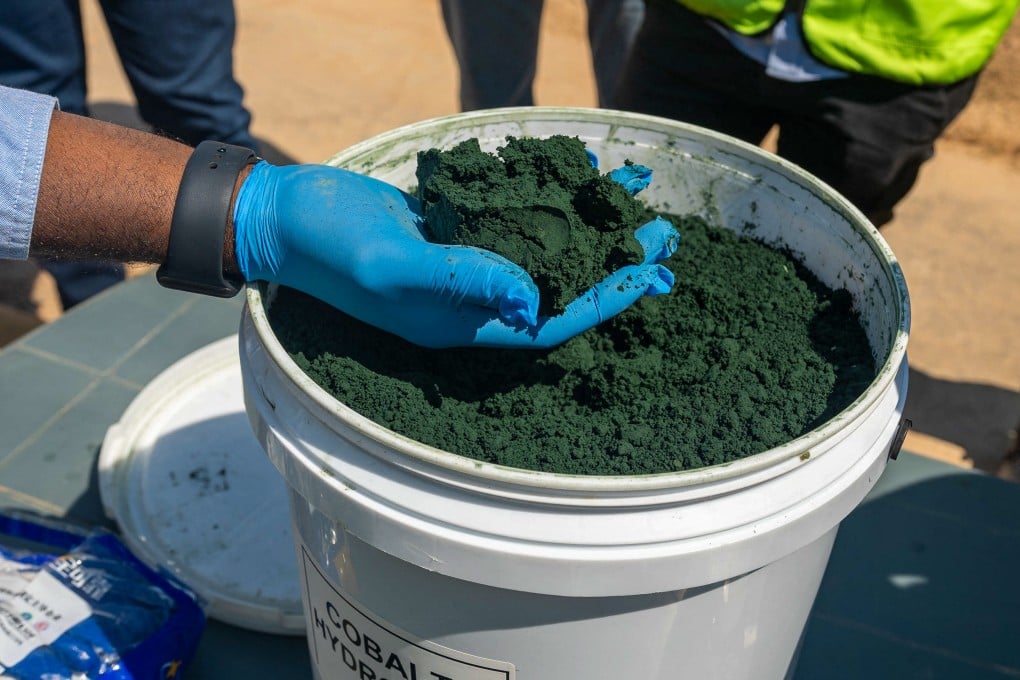 Cobalt hydroxide produced at the Tenke Fungurume mine. The Democratic Republic of Congo is the world’s second-biggest copper producer and largest source of cobalt, critical minerals used in electric-vehicle batteries and military equipment. Photo: AFP