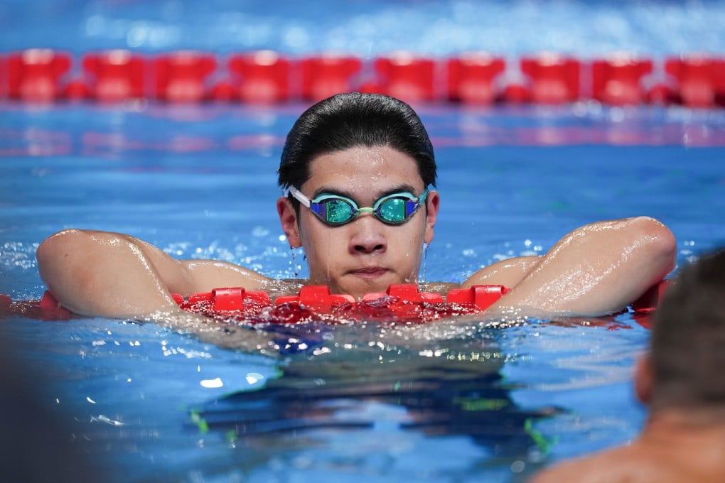 Pan Zhanle was eliminated during the 200m heats at the world championships in Singapore. Photo: Xinhua