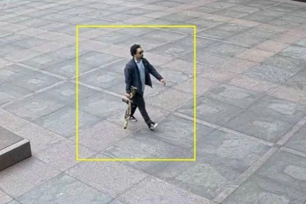 This security camera screenshot shows a man believed to be Shane Tamura, the alleged gunman in the Manhattan shooting incident. Image: NYPD handout