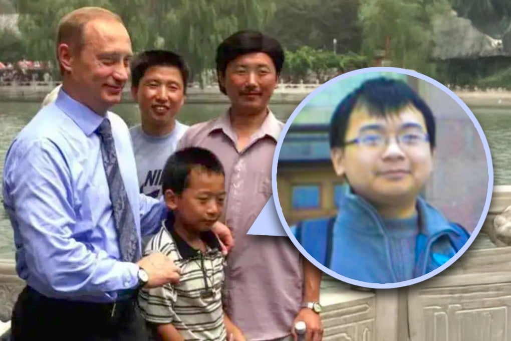 A Russian media search for a Chinese boy who met Vladimir Putin 25 years ago succeeds, finds that the now engineer recalls a forehead peck from the president. Photo: SCMP composite/Baidu
