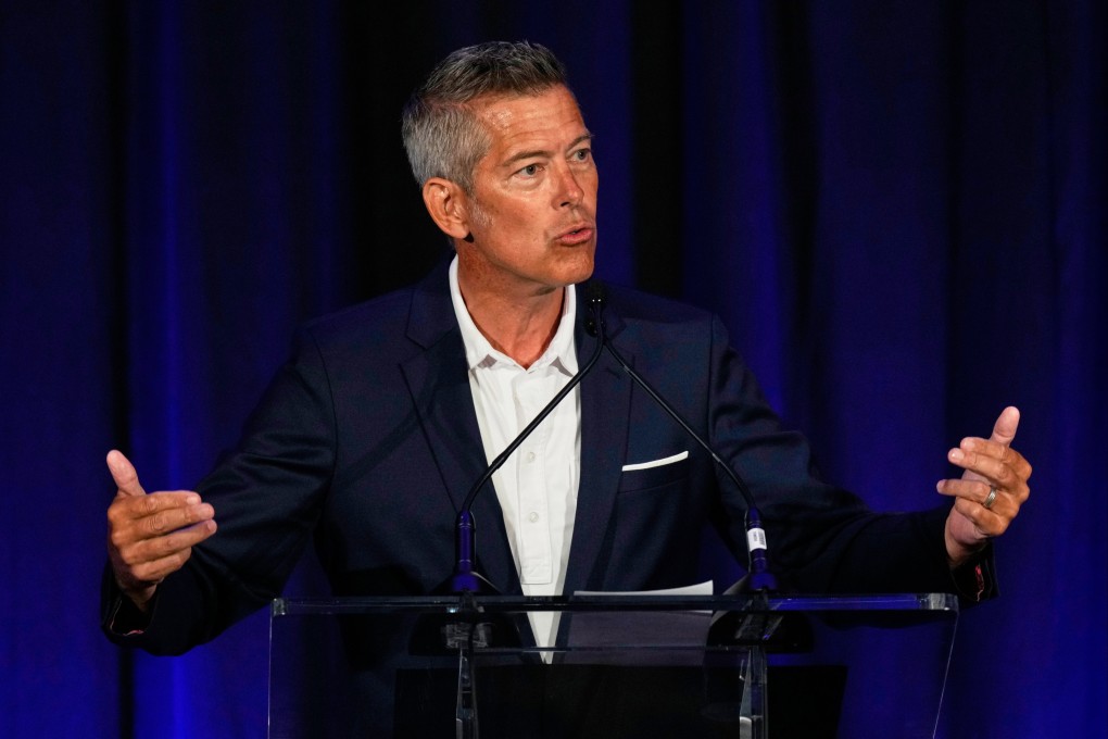 US Transport Secretary Sean Duffy, who is the acting head of Nasa, speaks to the media in Nashville, Tennessee on Monday. Photo: AP