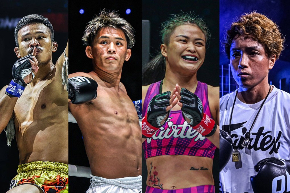 Superlek Kiatmuu9, Yuki Yoza, Stamp Fairtex and Kana Morimoto (left to right) will be in the ring at ONE 173 in Tokyo. Photo: ONE Championship