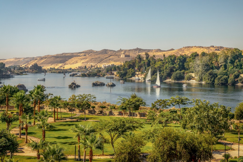 The River Nile flows through Aswan, in Egypt, the country that provided inspiration for several of Agatha Christie’s works. Photo: Shutterstock