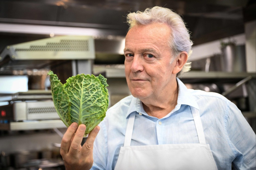 Alain Passard at L’Arpege. The French chef, who switched to an entirely plant-based menu at the restaurant on July 21, says he is not worried about his Paris restaurant losing its three-Michelin-star status. Photo: AFP