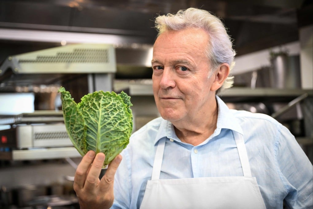 Alain Passard at L’Arpege. The French chef, who switched to an entirely plant-based menu at the restaurant on July 21, says he is not worried about his Paris restaurant losing its three-Michelin-star status. Photo: AFP