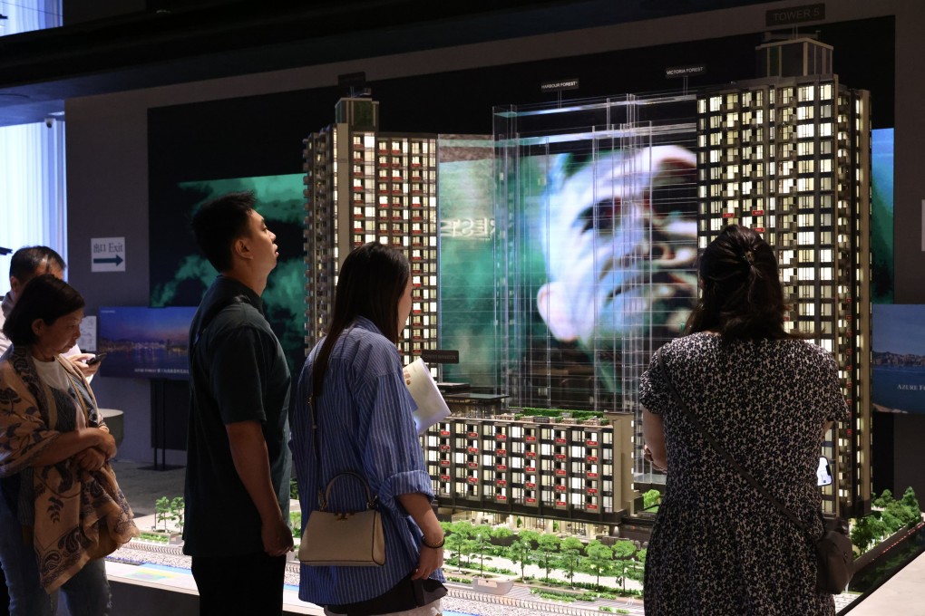 A model of The Pavilia Forest project is displayed at Kingston International Centre, Kowloon Bay, in November last year. Photo: Dickson Lee