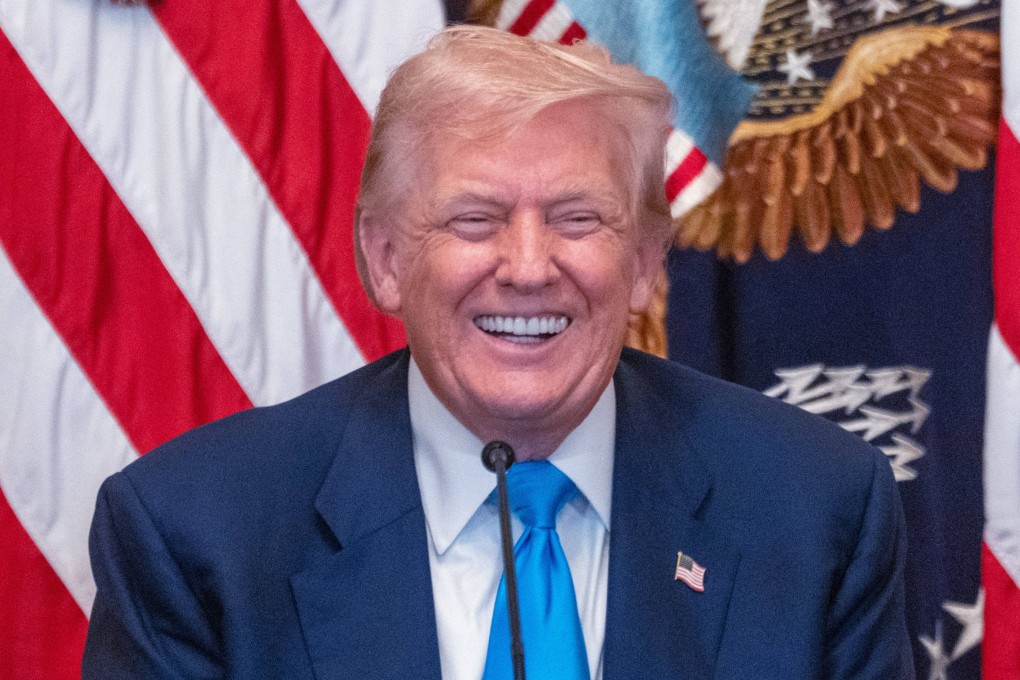 US President Donald Trump laughs during at an event in the White House on Wednesday. Photo: dpa