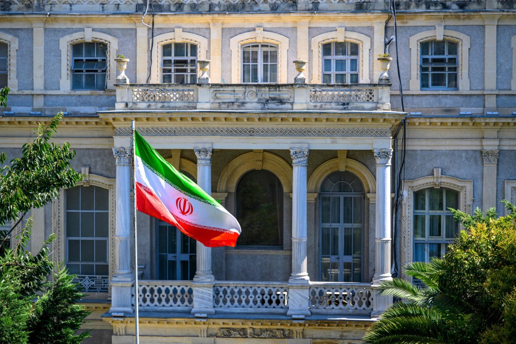 An Iranian flag is flown in front of the country’s consulate in Istanbul, where Iranian diplomats met counterparts from Germany, Britain and France for renewed nuclear talks in July. Photo: AFP