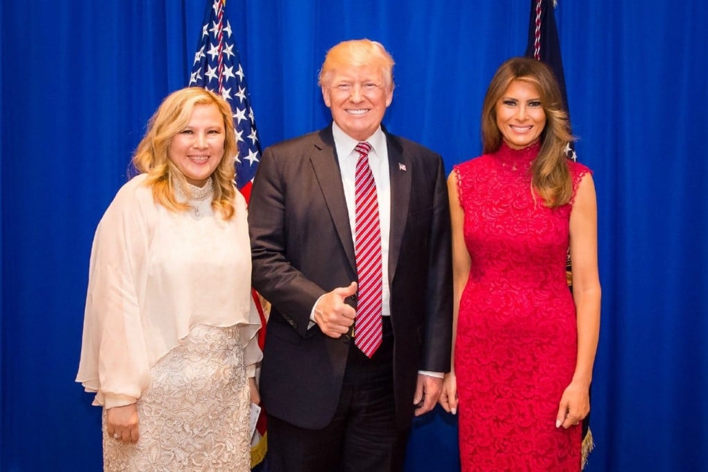 Sherry Li appears in a photo taken at a June 2017 event with US President Donald Trump and first lady Melania Trump. Photo: US Department of Justice