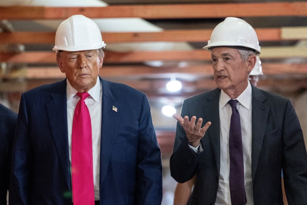 US President Donald Trump (left) and Federal Reserve chair Jerome Powell in Washington, DC. Photo: TNS