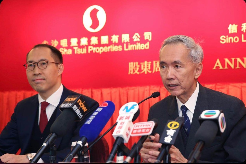 Daryl Ng, left, will take over as chairman of Sino Group from his father Robert Ng. Photo: Handout