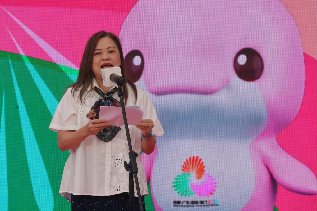 Secretary for Culture, Sports and Tourism, Rosanna Law will be among those attending the 100 days countdown to the National Games at the Velodrome. Photo: Edmond So