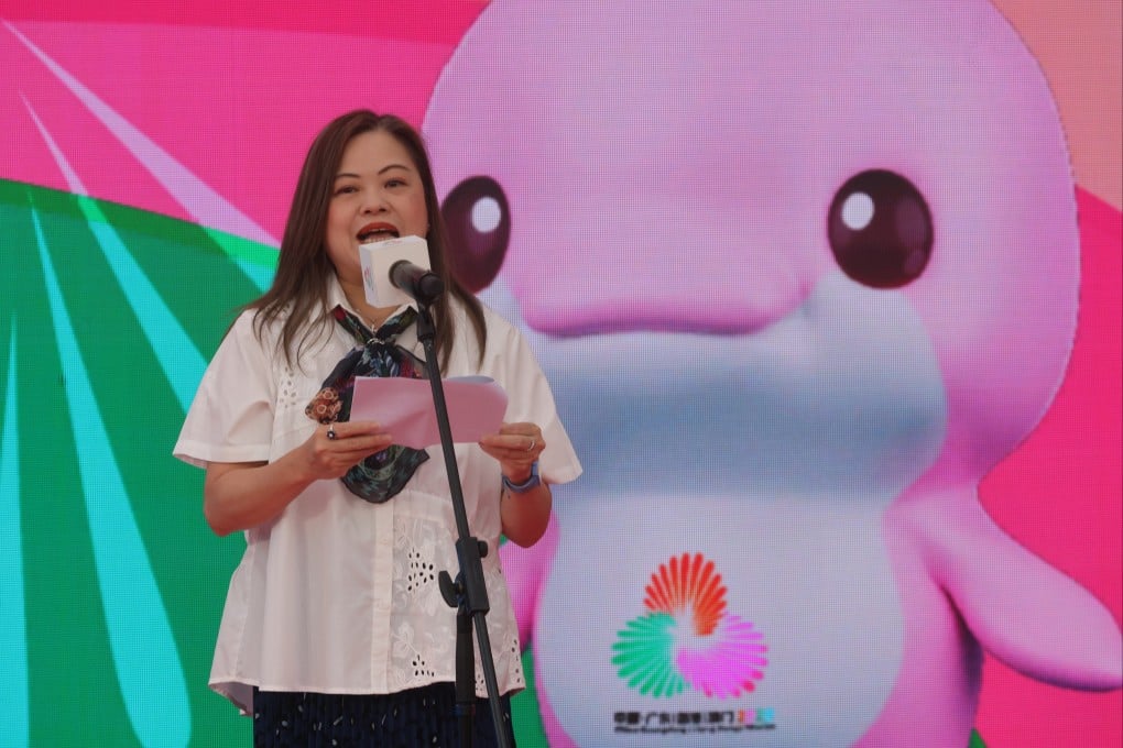 Secretary for Culture, Sports and Tourism, Rosanna Law will be among those attending the 100 days countdown to the National Games at the Velodrome. Photo: Edmond So