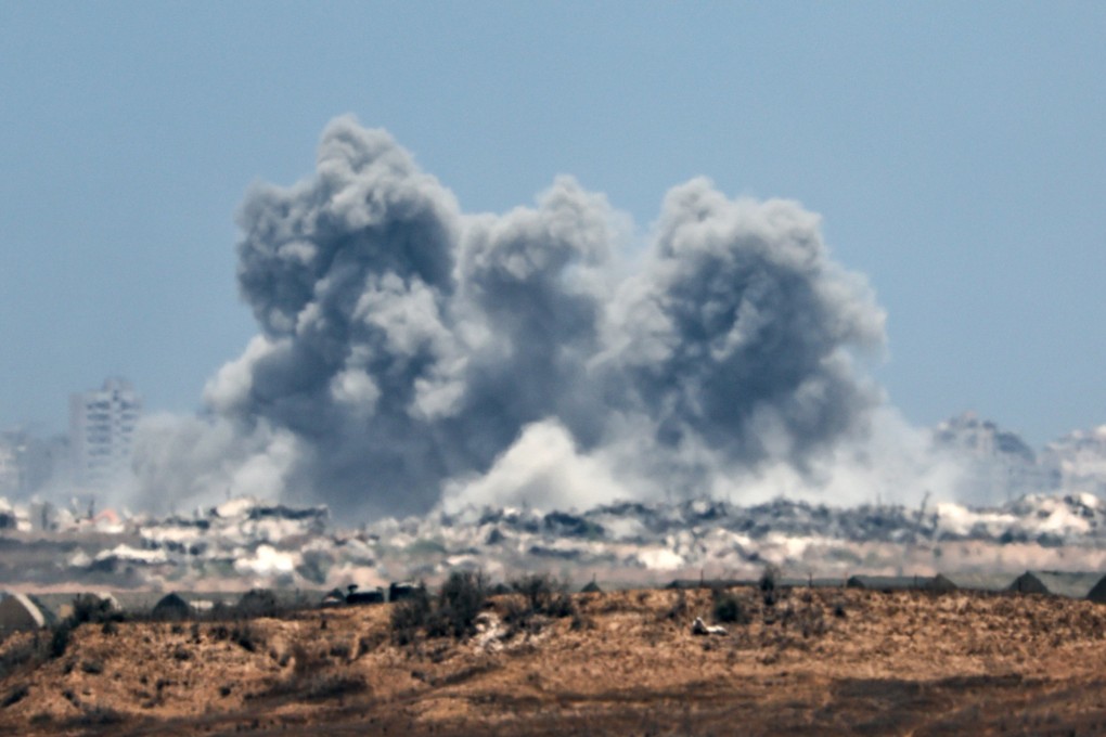 Smoke rises following an Israeli airstrike in the northern Gaza Strip on Thursday. Photo: EPA