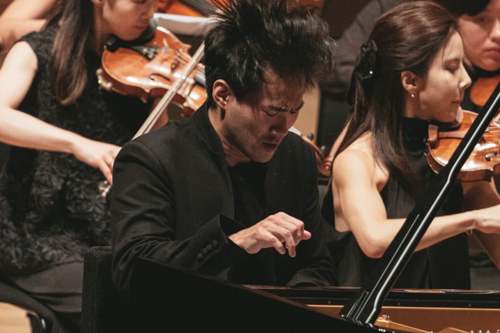 Canadian-Chinese pianist Bruce Liu, winner of the 2021 International Chopin Piano Competition, performs Tchaikovsky’s Piano Concerto No 2 at the debut of the Asian Modern Symphony Orchestra at the Hong Kong Cultural Centre on August 1. Photo: Kevin Ku
