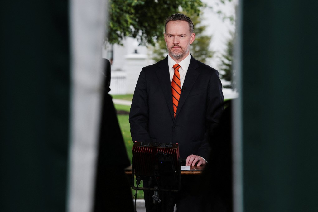US Trade Representative Jamieson Greer discusses tariffs at the White House in Washington. Photo: Reuters