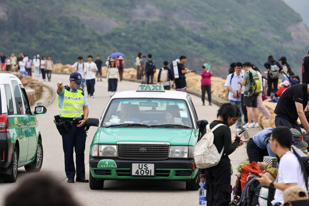 A taxi brings a passenger to the High Island Reservoir earlier this year. The area will still be accessible via minibus No 9A. Photo: Dickson Lee