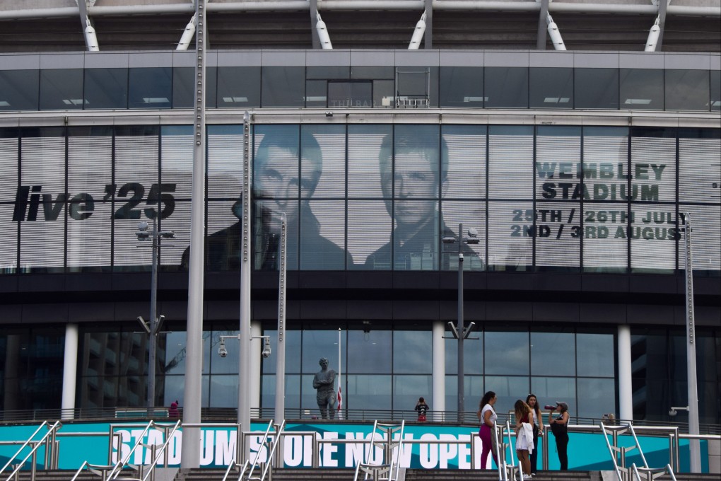 Wembley Stadium in London. A man fell to his death during the Saturday night Oasis show. Photo: SOPA Images / LightRocket via Getty Images