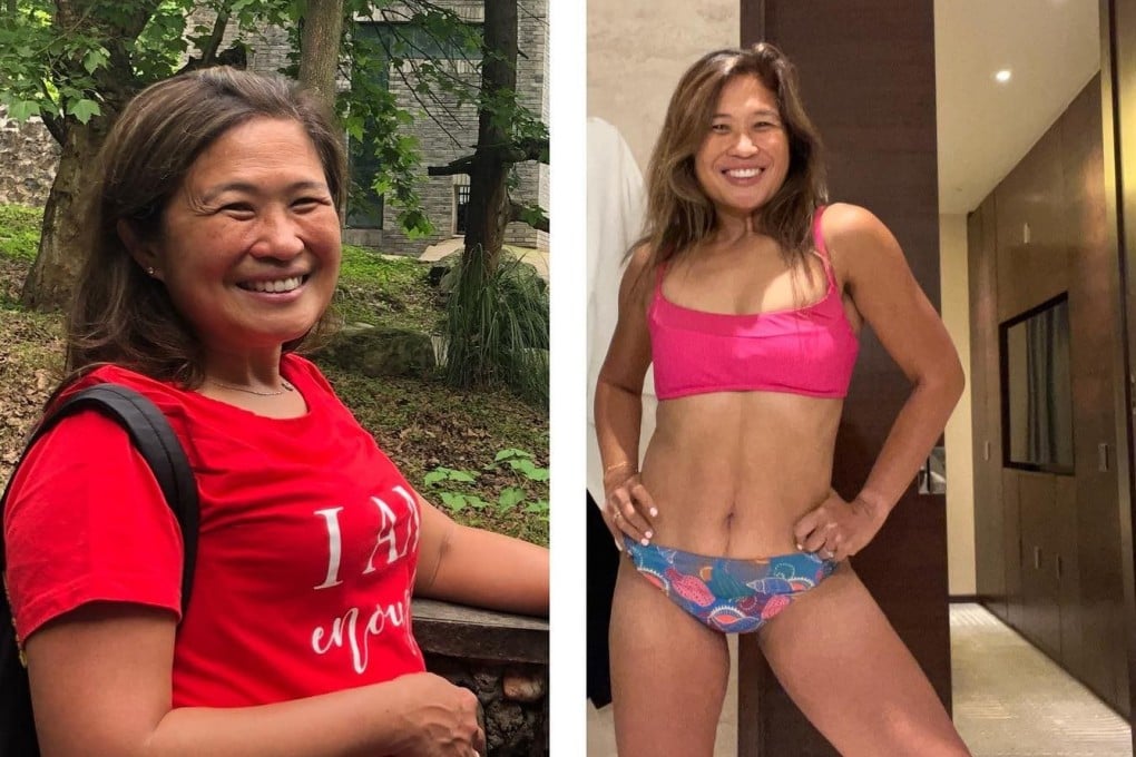 Riccinni Banham in May 2021 (left) when she weighed 73kg, and in January 2022 when she weighed 55kg. Photo: instagram.com/riccinni
