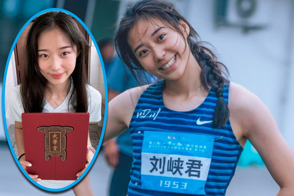 A top young Chinese sprinter has been admitted to Peking University despite   her low score in the crucial national college entrance examination. Photo: SCMP composite/Baidu/Jimu