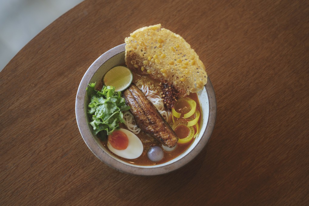 An elevated take on mohinga, a classic Burmese dish, at Singapore’s Club Rangoon. Photo: Handout