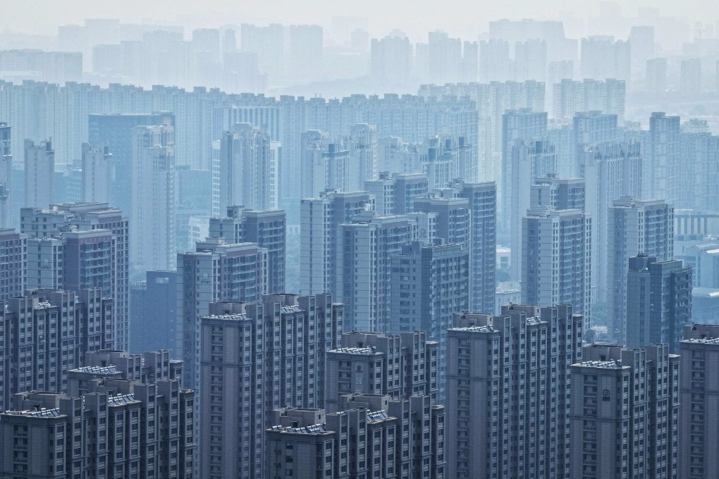 An aerial view of high rise buildings in Nanjing in eastern China’s Jiangsu province on May 24, 2025. Photo: AFP