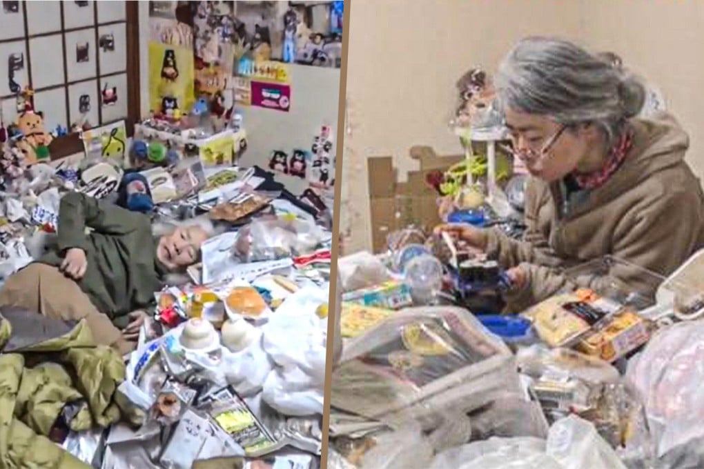A mother and daughter in Japan own a building that generates more than USD2,700 in monthly rent, yet they live in a rubbish-filled home. Photo: SCMP composite/QQ.com