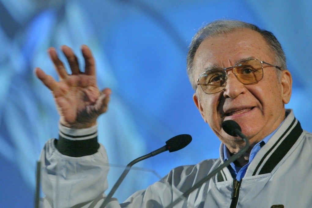 Former Romanian president Ion Iliescu in 2004. File photo: AFP