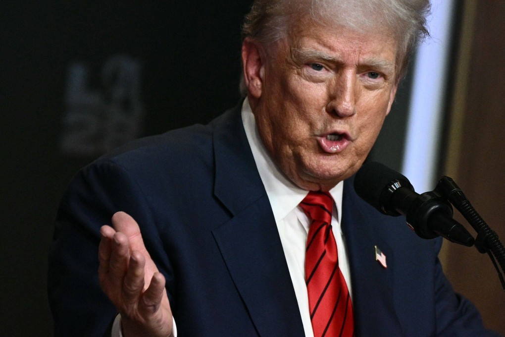 US President Donald Trump speaks at the White House on Tuesday. Photo: AFP
