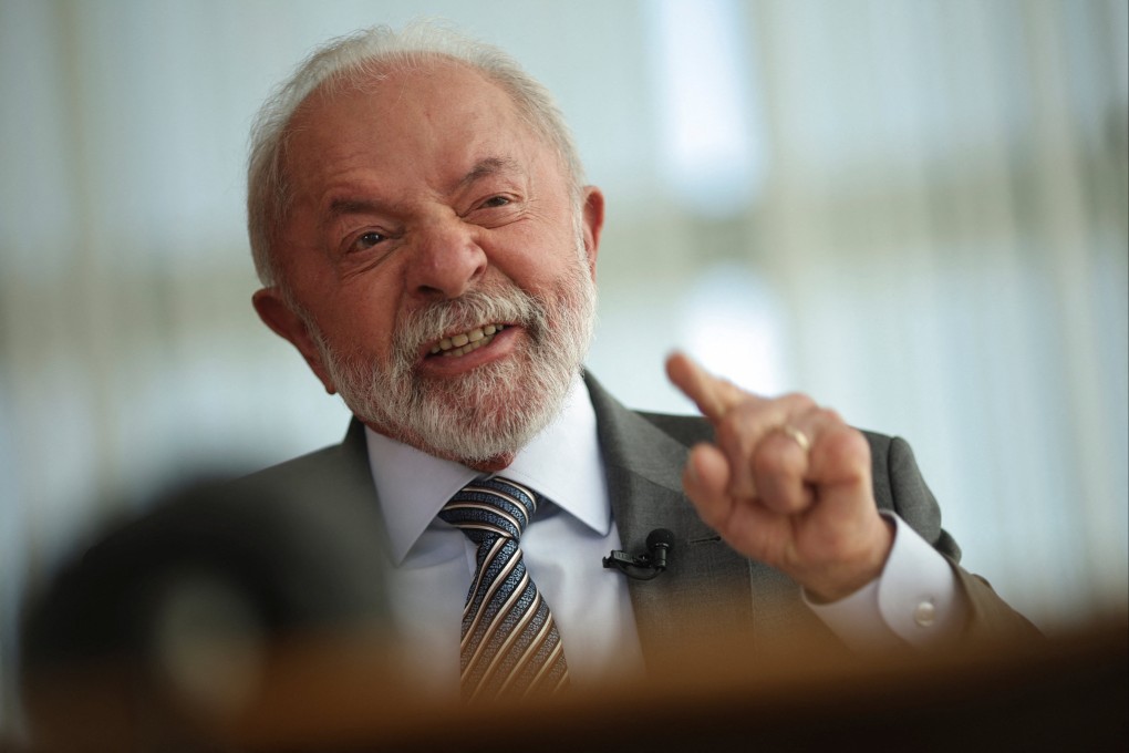 Brazil’s President Luiz Inacio Lula da Silva speaks during an interview at the Alvorada Palace in Brasilia on Wednesday. Photo: Reuters