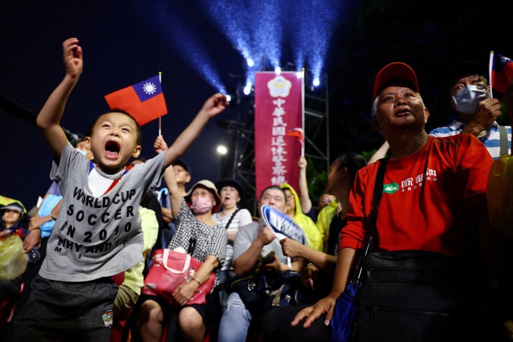 A child reacts as Kuomintang party supporters rally against a recall election in Taipei on July 25. Photo: Reuters