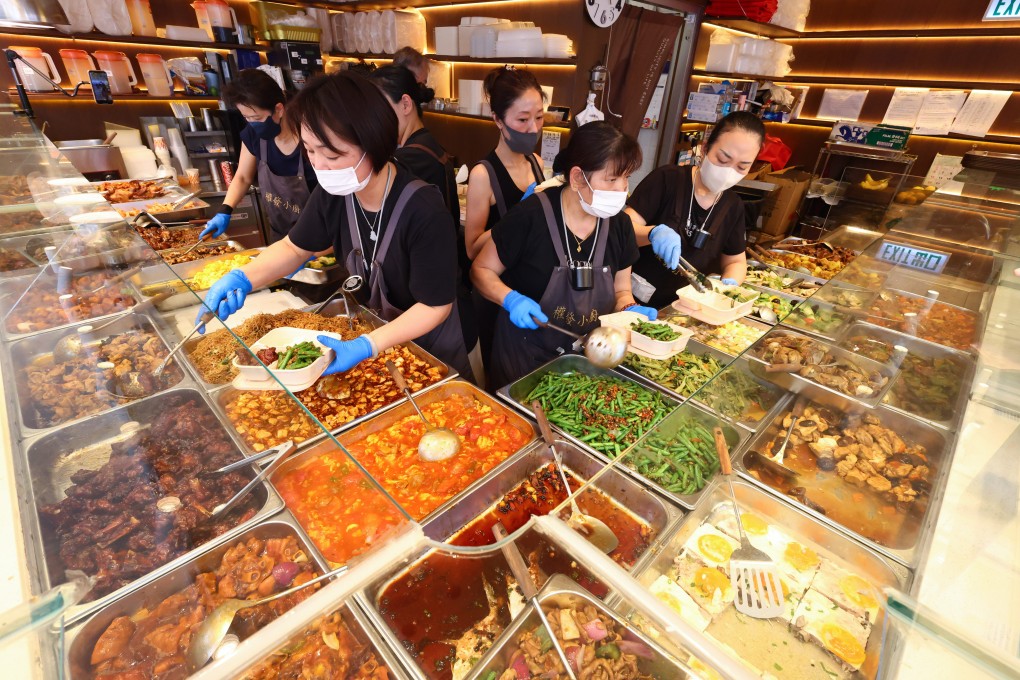 Kuen Fat Kitchen in Causeway Bay serves two-dish meal sets for HK$43 (US$5.48), on July 17, 2025. Photo: Dickson Lee