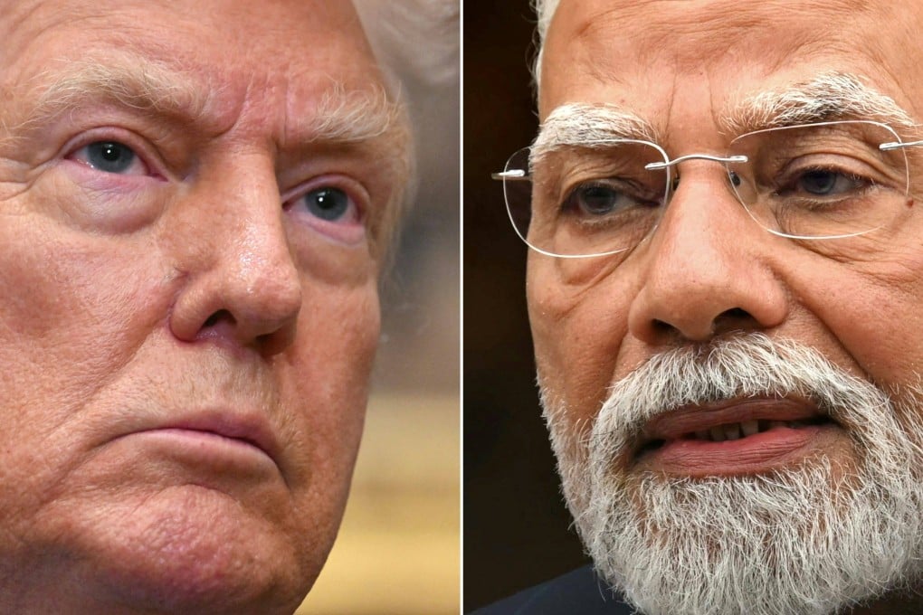 US President Donald Trump and India’s Prime Minister Narendra Modi. India has vowed to take “appropriate steps to protect national interest” in response to Trump’s tariffs. Photo: AFP