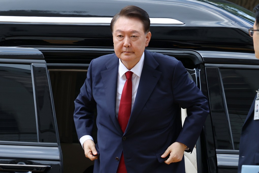 Yoon Suk-yeol arrives at Seoul Central District Court last month. A second bid by prosecutors to remove the ex-president from a cell for questioning failed on Thursday. Photo: EPA