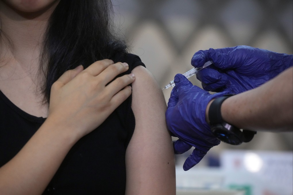 A resident receives a flu vaccination in Wan Chai in September 2024. Photo: May Tse