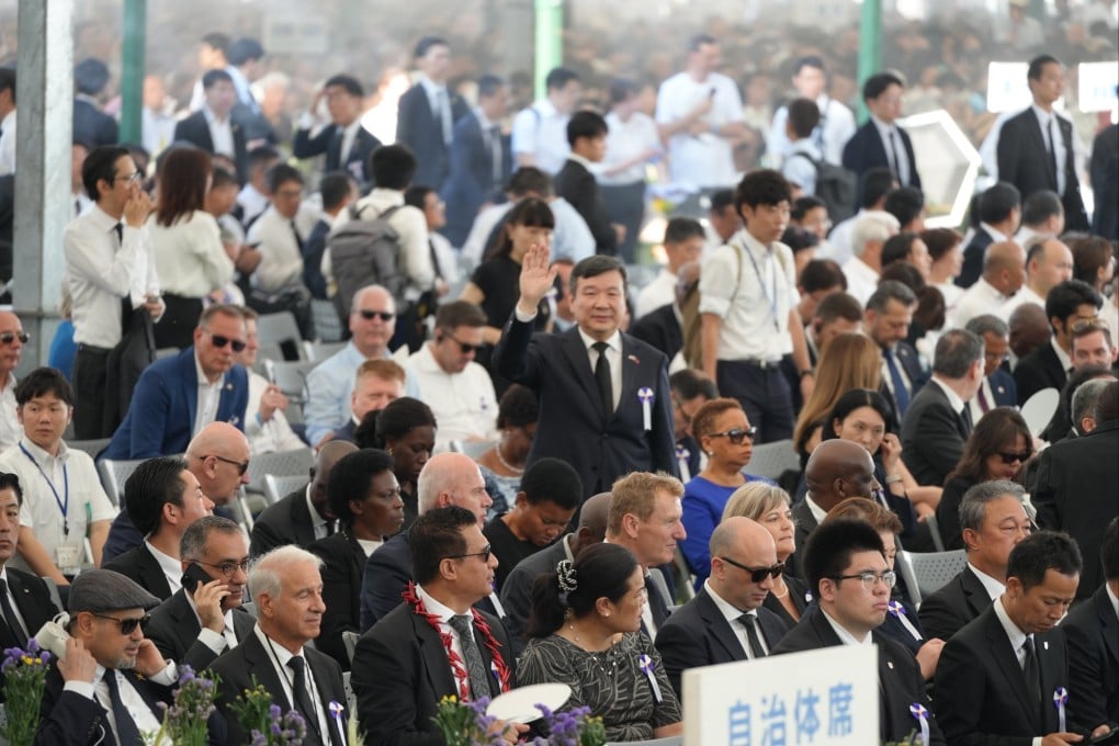Taiwan’s Lee Yi-yang attended commemorative events in both Nagasaki and Hiroshima. Photo: CNA