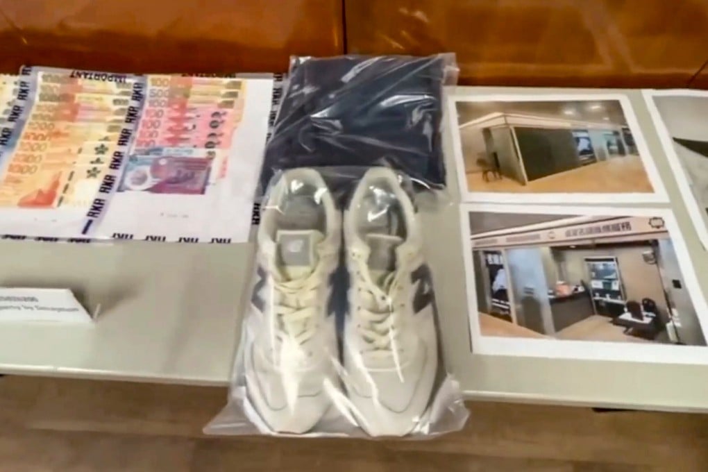 Police display evidence seized in their investigations into the robbery. Photo: Handout