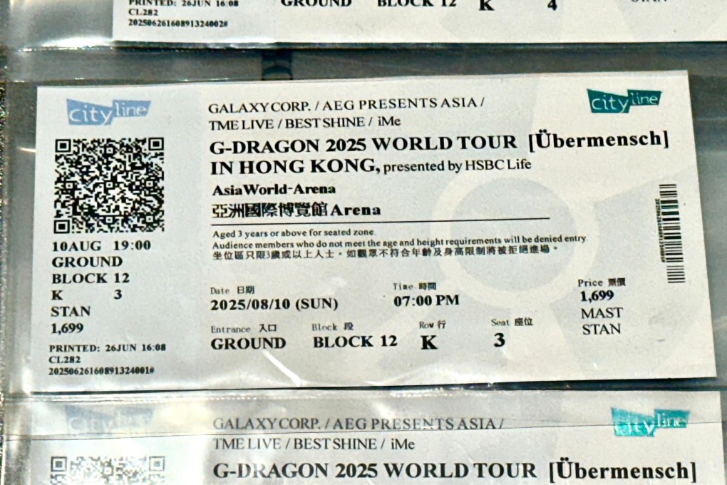 Police display a counterfeit ticket. Photo: Handout
