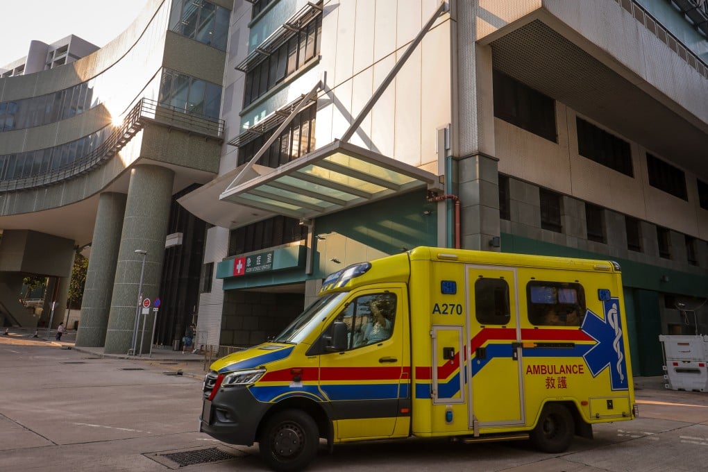 The worker was later certified dead at Caritas Medical Centre. Photo: Edmond So