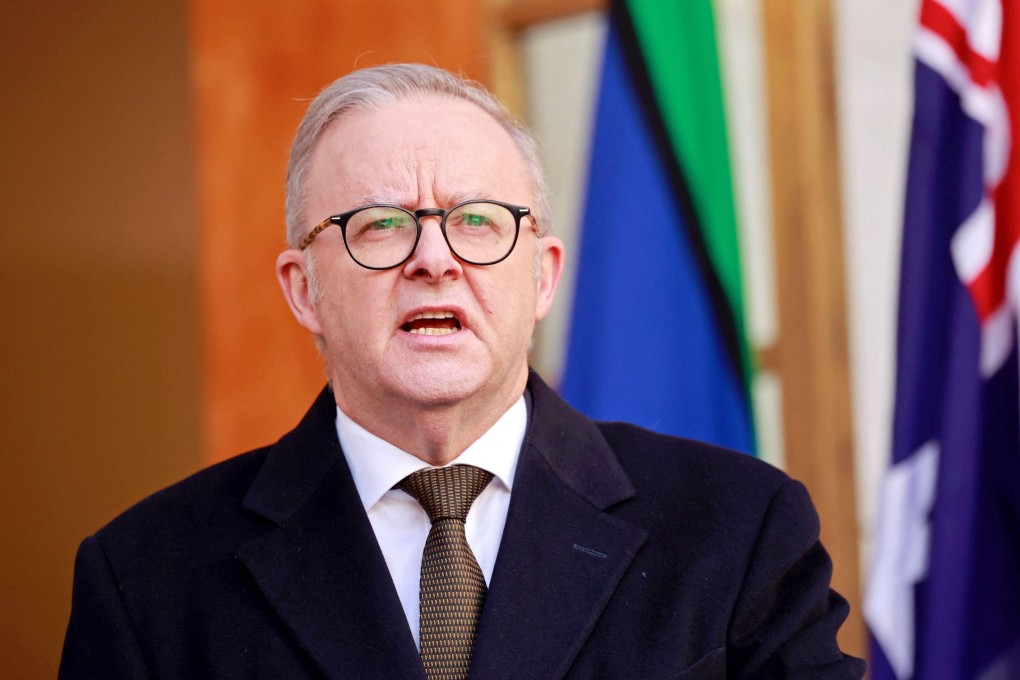 Australias Prime Minister Anthony Albanese speaks in Canberra on Monday. Photo: AFP