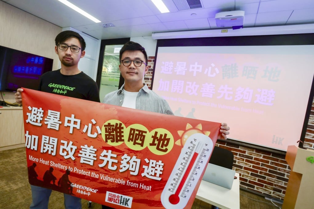 Greenpeace campaigner Ng Hon-lam (left) and Impact HK programme manager Isaac Ho Cheuk-hin. Photo: Jonathan Wong