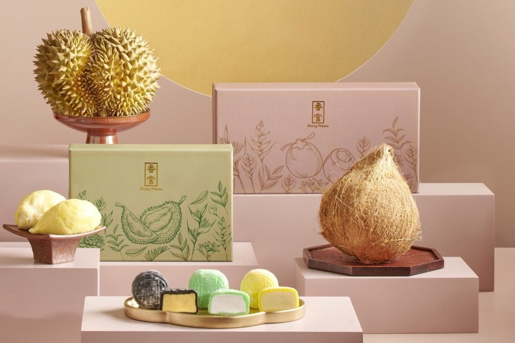 Kowloon Shangri-La’s durian mooncakes are one of the more creative offerings this year from Hong Kong hotels, many of which have early-bird discounts in the coming days and weeks. Photo: Instagram/kowloonshangrila