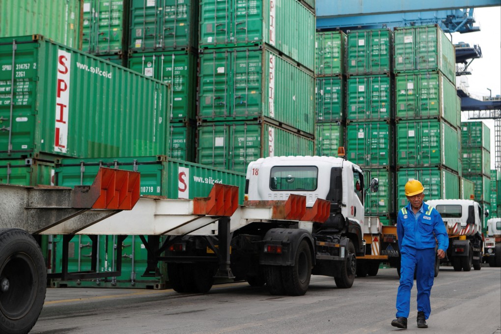 Stacks of containers at the Tanjung Priok port in Jakarta. Indonesia’s 5.12 per cent economic growth in the second quarter was better than analysts’ expectations. Photo: Reuters