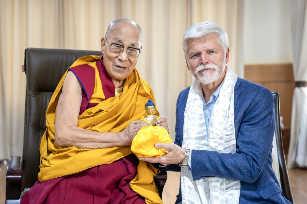 China says it is cutting ties with Czech President Petr Pavel after he met the Dalai Lama on July 27 in Leh, Ladakh, India, as part of the exiled spiritual leader’s 90th birthday celebrations. Photo: Dalai Lama/Facebook