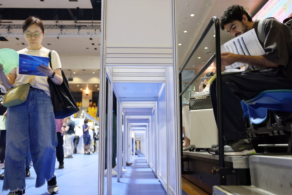 The Labour Department holds the Building a Multicultural Workplace Job Fair at MacPherson Stadium in Mong Kok on July 24. Photo: Nora Tam