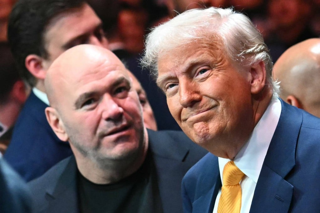 The UFC’s CEO Dana White (left) alongside President Donald Trump. Photo: AFP