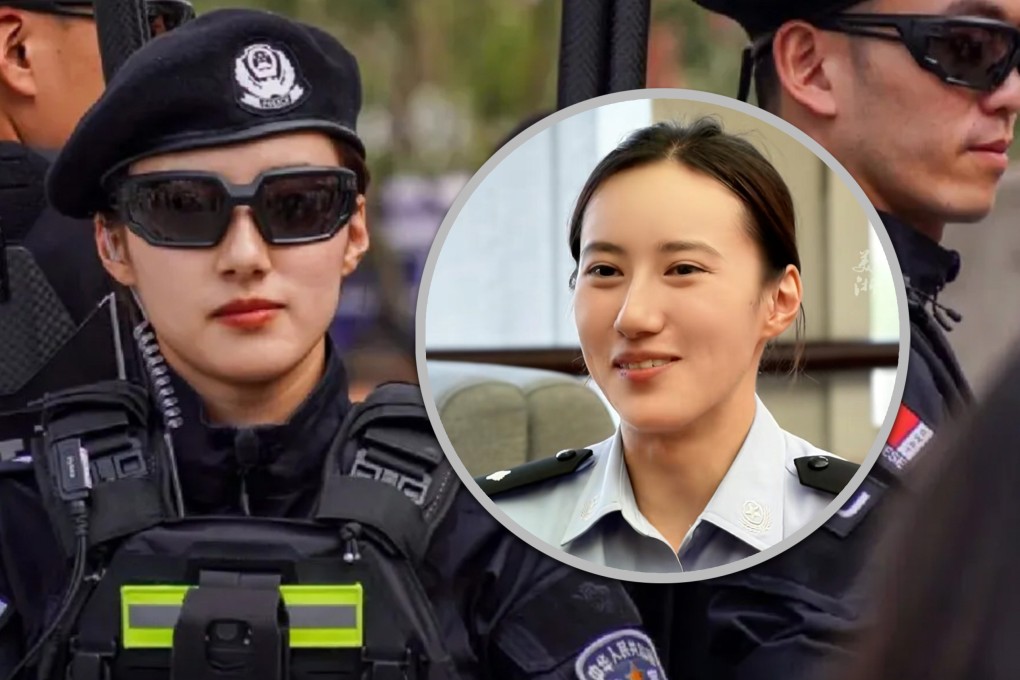 A woman tactical police officer is China has gone viral for her perfect marksmanship after she hit all 10 bullseyes in a video of her practising firearm skills. Photo: SCMP composite/Douyin/bjd.com
